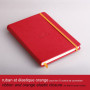 Rhodiarama carnet rembordé rigide A5 COQUELICOT 192 pages ligné papier ivoire 90
