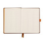 Rhodiarama Goalbook rembordé rigide CHOCOLAT A5 240 pages dot papier ivoire 90 g