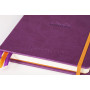 Rhodiarama Goalbook rembordé rigide VIOLET A5 240 pages dot papier ivoire 90 g
