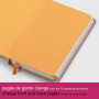 Rhodiarama carnet rembordé rigide A5 FRAMBOISE 192 pages ligné papier ivoire 90