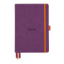 Rhodiarama Goalbook rembordé rigide VIOLET A5 240 pages dot papier ivoire 90 g