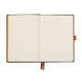 Rhodiarama Goalbook rembordé rigide CHOCOLAT A5 240 pages dot papier ivoire 90 g