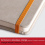 Rhodiarama carnet rembordé rigide A5 COQUELICOT 192 pages ligné papier ivoire 90