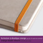 Rhodiarama carnet rembordé rigide A5 VIOLET 192 pages ligné papier ivoire 90 g,