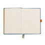 Rhodiarama Goalbook rembordé rigide TURQUOISE A5 240 pages dot papier ivoire 90