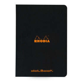 Cahier piqué BLACK Rhodia Classic 14,8x21 cm 96 pages dot non détachables 80 g