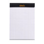 Bloc agrafé Rhodia BLACK N°12 8,5x12 cm 80 feuillets petits carreaux 5x5 80 g