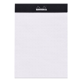 dotPad  bloc agrafé Rhodia BLACK N°12 8,5x12 cm dot 80 feuillets 80 g