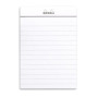 Bloc agrafé Rhodia WHITE N°12 8,5x12 cm 80 feuillets ligné 80 g