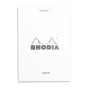 Bloc agrafé Rhodia WHITE N°12 8,5x12 cm 80 feuillets ligné 80 g