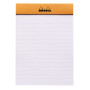 Bloc agrafé Rhodia ORANGE N°13 10,5x14,8 cm 80 feuillets ligné 80 g