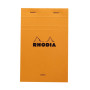 Bloc agrafé Rhodia ORANGE N°14 11x17 cm 80 feuillets ligné 80 g
