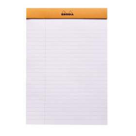 * Bloc agrafé Rhodia ORANGE Giant Pad N°15 14,8x21 cm 150f ligné 80 g