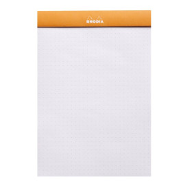 dotPad bloc agrafé Rhodia ORANGE N°16 14,8x21 cm dot 80 feuillets 80 g