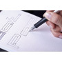 dotPad bloc agrafé Rhodia BLACK N°16 14,8x21 cm dot 80 feuillets 80 g