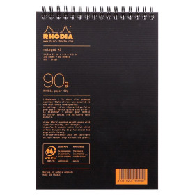 Notepad Rhodiactive 90 g, reliure intégrale A5 14,8x21 cm 160 pages petits carre