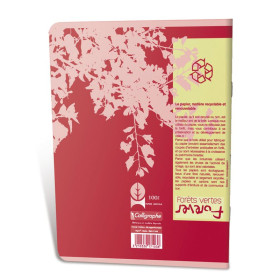 FOREVER, Cahier piqué 17x22 96p séyès 70g recyclé