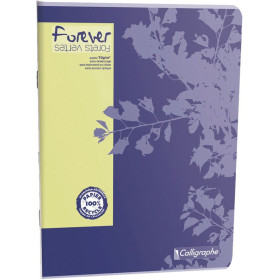 FOREVER, Cahier piqué 24x32 96p séyès 70g recyclé