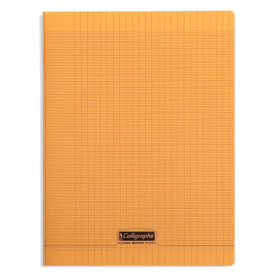 8000 POLYPRO, Cahier piqué  orange 21x29,7cm 192p séyès 90g