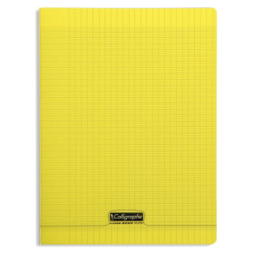 8000 POLYPRO, Cahier piqué  jaune 24x32cm 192p séyès 90g