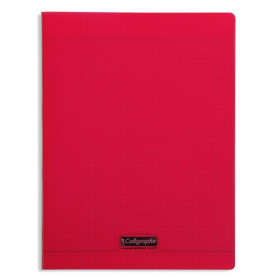 8000 POLYPRO, Cahier piqué rouge 24x32cm 192p séyès 90g