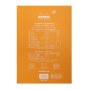 dotPad  bloc agrafé Rhodia ORANGE N°18 21x29,7 cm dot 80 feuillets 80 g