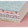 * Neo Deco Collection PrintempsÉté carnet piqûre textile 7,5x12cm 48p ligné 6 mo