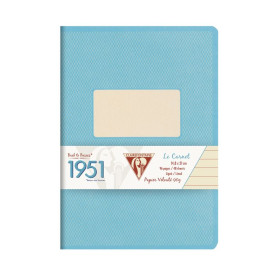 1951 carnet piqué Turquoise 14,8x21cm 96p ligné