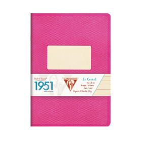 1951 carnet piqué Framboise 14,8x21cm 96p ligné