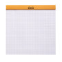 * Bloc agrafé Rhodia ORANGE LE CARRÉ N°210 21x21 cm 80 feuillets petits carreaux