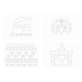 BLOC QUADRILLÉ 10X10, Bloc de 50 feuilles, A4 paysage (29,7x21cm), 90g