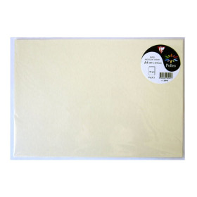 Sachet de 5 feuilles Pollen 210x297, ivoire irisé 120g