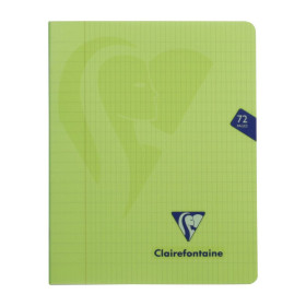 Mimesys cahier piqué polypro 16,5x21cm 72p Q.4x8 + marge coloris assortis