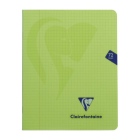 Mimesys cahier piqué polypro 16,5x21cm 72p Q.5x5 + marge coloris assortis