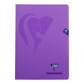 Mimesys cahier piqué polypro 21x29,7cm 96p ligné + marge coloris assortis