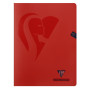 Mimesys cahier piqué polypro 24x32cm 96p Q.5x5 + marge coloris assortis