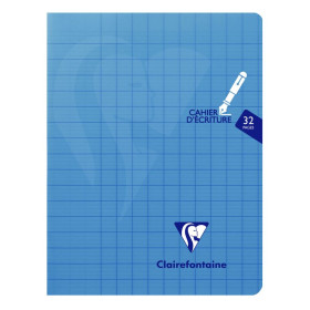 Mimesys cahier d'écriture piqué polypro 17x22cm 32p séyès 3mm 12/12 coloris asso