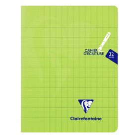 Mimesys cahier d'écriture piqué polypro 17x22cm 32p DL 3 mm IV coloris assortis