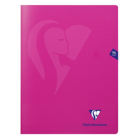Mimesys cahier piqué polypro 24x32cm 96p Q.5x5 Rose