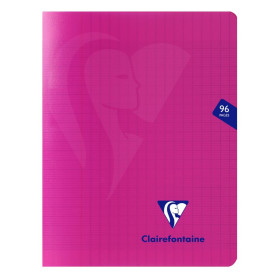 Mimesys cahier piqué polypro 17x22cm 96p séyès Rose