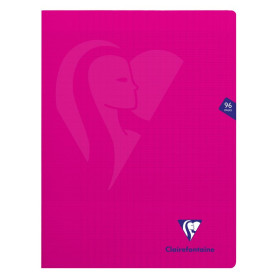 Mimesys cahier piqué polypro 24x32cm 96p séyès Rose