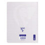 Mimesys cahier piqué polypro 17x22cm 48p ligné + marge coloris assortis