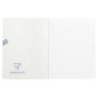 Mimesys cahier piqué polypro 17x22cm 48p ligné + marge coloris assortis
