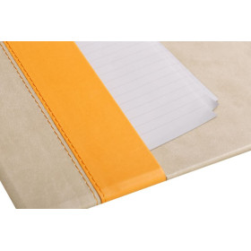 Rhodiarama sous-main rigide simili cuir italien BEIGE 60x40 cm