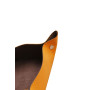 Rhodiarama vide-poche réversible simili cuir italien CHOCOLAT 12x12x4,5 cm