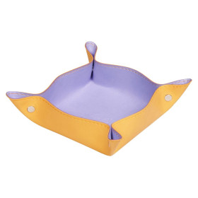 Rhodiarama vide-poche réversible simili cuir italien IRIS 12x12x4,5 cm