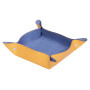 Rhodiarama vide-poche réversible simili cuir italien SAPHIR 12x12x4,5 cm