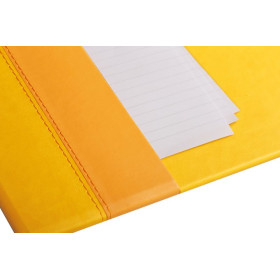 Rhodiarama sous-main rigide simili cuir italien JONQUILLE 60x40 cm