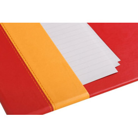 Rhodiarama sous-main rigide simili cuir italien COQUELICOT 60x40 cm