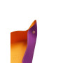 Rhodiarama vide-poche réversible simili cuir italien VIOLET 12x12x4,5 cm